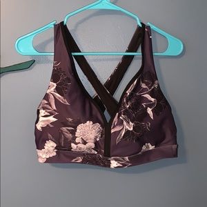 Floral sports bra